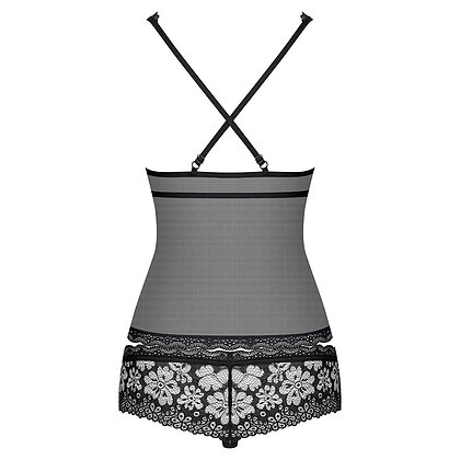 Babydoll Obsessive 856-BAB Negru L-XL