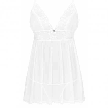 Babydoll Obsessive Heavenlly Alb XL-2XL