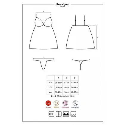 Babydoll Obsessive Rosalyne Roșu S-M