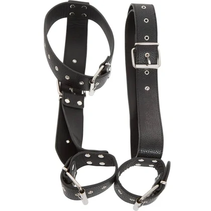 Bad Kitty Set Guler + Cătușe Reglabile Mâini Talie Negru