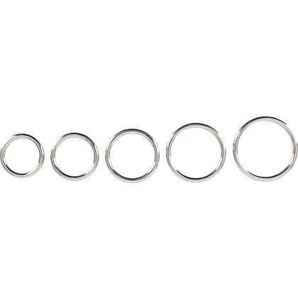 Bad Kitty Set of 5 Metal Rings Argintiu