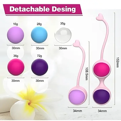Beautiful Kegel Set: 5 Bile Vaginale Progresive, Discrete