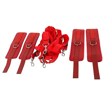 Bed Restraint Set Bad Kitty Rosu