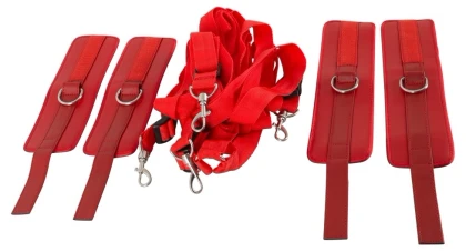 Bed Restraint Set Bad Kitty Roșu