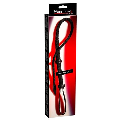 Bici Single Tail Leather Whip Negru