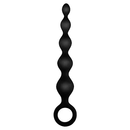 Bile Anale Din Silicon Cu Striatii 14cm Negru