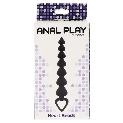 Bile Anale ToyJoy Heart Beads Negru