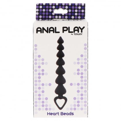 Bile Anale ToyJoy Heart Beads Negru