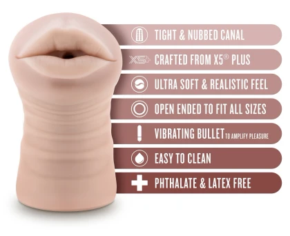 Blush Enlust Nicole Masturbator cu Vibrații X5 Plus 12,7 cm