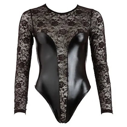 Body Cottelli Collection Lace Wet Look Negru S