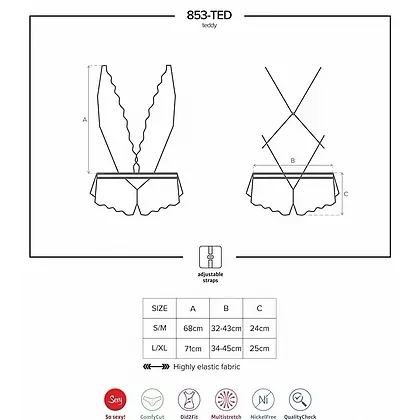 Body Obsessive 853-TED Alb L-XL