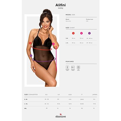Body Obsessive Alifini Negru L-XL