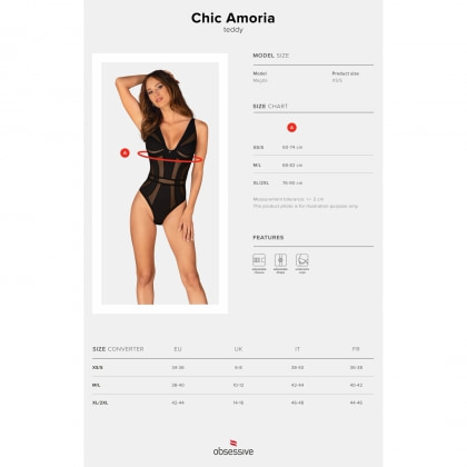 Body Obsessive Chic Amoria Negru M-L