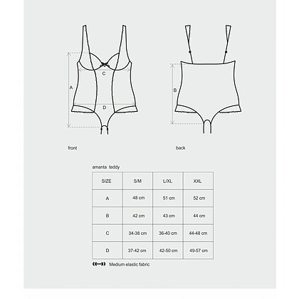 Body Obsessive Dantelă Negru S-M