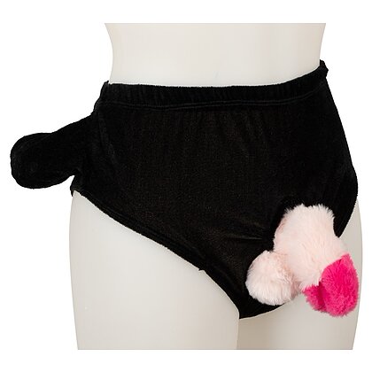 Boxeri cu penis gonflabil, cadou amuzant pentru petreceri Negru