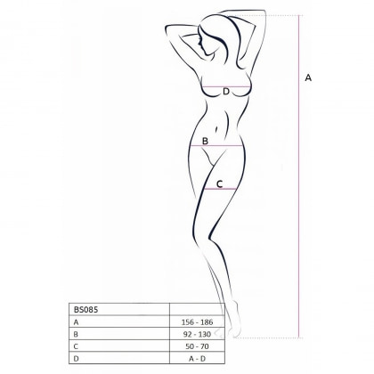 Catsuit Passion BS075 Negru S-L