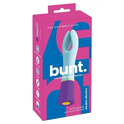Bunt Double Vibrator Dublu 10 Moduri Reîncărcabil Albastru