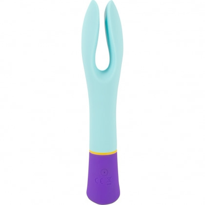 Bunt Double Vibrator Dublu 10 Moduri Reîncărcabil Albastru