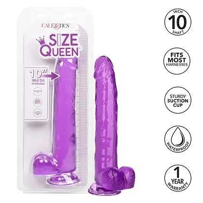 CalExotics size Queen 30,5 cm – Realist cu Ventuză Mov