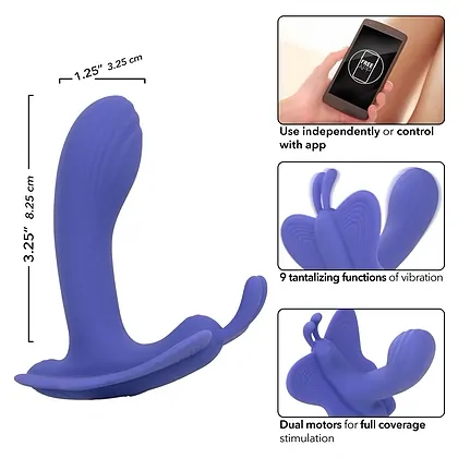 CalExotics Venus Butterfly Mov — 9 Vibrații, USB, Discret
