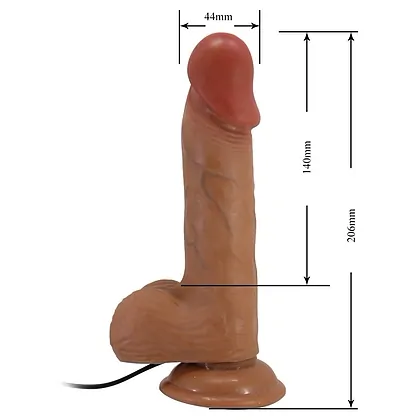 Catoblepas 20.6cm curbat — Vibrator cu Ventuză