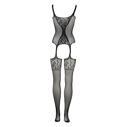 Catsuit Le Désir Fishnet and Lace Negru S-L