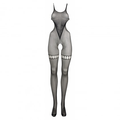 Catsuit Le Desir Net High Neck Negru S-L