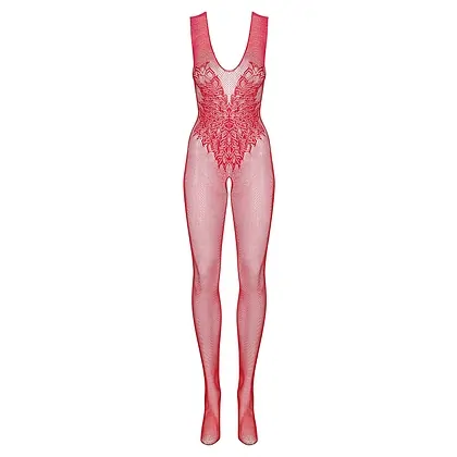Catsuit Obsessive N112 Roșu XL-2XL