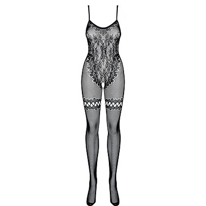 Catsuit Plasă Obsessive F213 Negru S-L