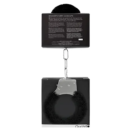 Catuse Beginners Handcuffs Furry Negru