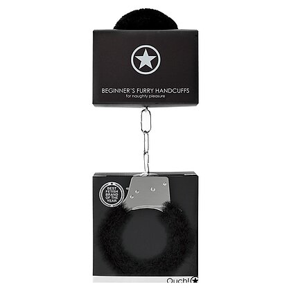 Catuse Beginners Handcuffs Furry Negru