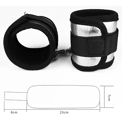 Cătușe Lovetoy Struggle My Handcuff — Neopren Negru