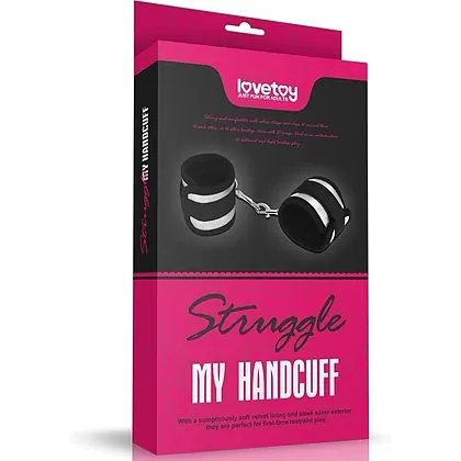 Cătușe Lovetoy Struggle My Handcuff — Neopren Argintiu