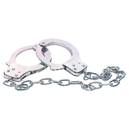 Cătușe Metalice Cu Lanț Argintiu