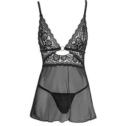 Chemise Cottelli Collection Transparent Fun Negru M