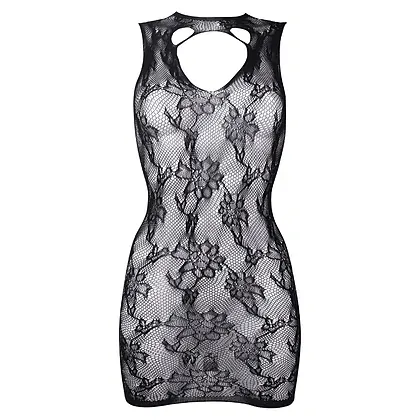 Chemise Le Désir High Neck Lace Mini Dress Negru S-L