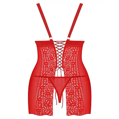 Chemise Obsessive Blossmina Roșu 4XL-5XL