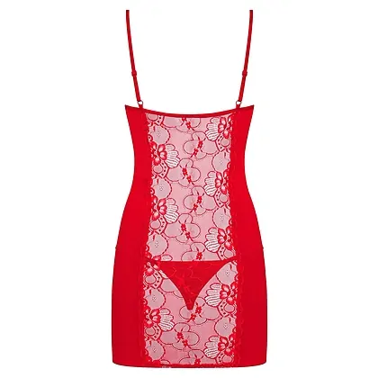 Chemise Obsessive Heartina Roșu 2XL