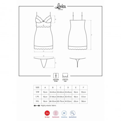 Chemise Obsessive Lovica Roșu 2XL