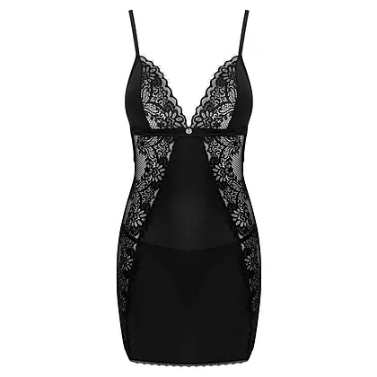 Chemise Obsessive Maderris Negru XL-2XL