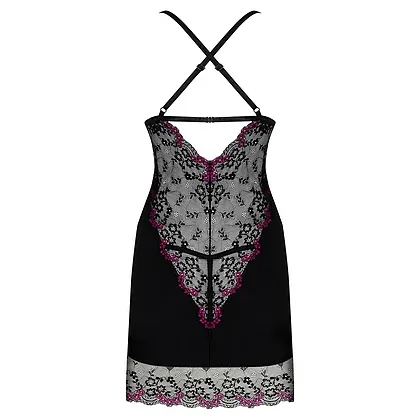 Chemise Obsessive Vanessme Negru L-XL