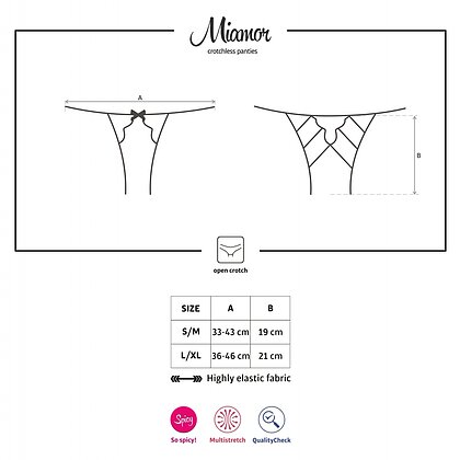 Chiloței Decupați Obsessive Miamor Negru S-M