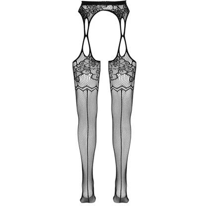 Ciorapi cu Portjartier Cottelli Collection S–L Eleganți Negru S-L