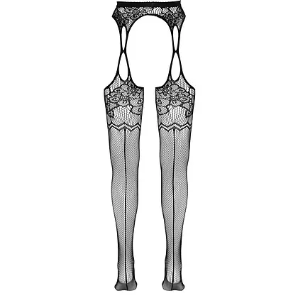 Ciorapi cu Portjartier Cottelli Collection S–L Eleganți Negru S-L