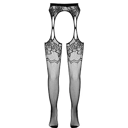 Ciorapi cu Portjartier Cottelli Collection S–L Eleganți Negru S-L