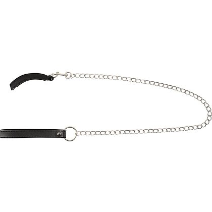 Clema Intimă cu Lesă Bad Kitty – Metalică 11 cm Negru