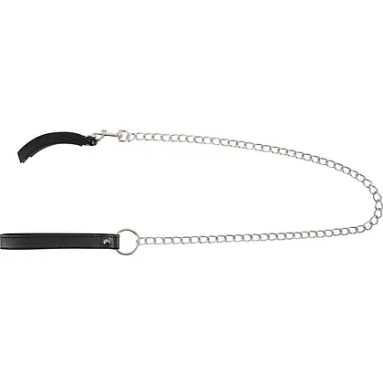 Clema Intimă cu Lesă Bad Kitty – Metalică 11 cm Negru