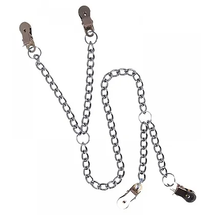 Cleme Metalice Sfârcuri Către Păsărică Argintiu