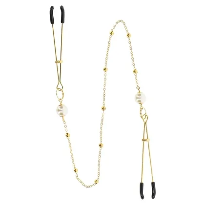 Cleme Pentru Sfârcuri Deluxe Chain Auriu