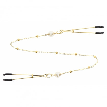Cleme Pentru Sfârcuri Deluxe Chain Auriu